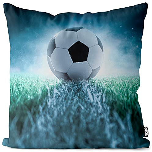 VOID Anstoß Fußball Spielfeld Kissenbezug Kissenhülle Sofakissen Kissen Deko Outdoor-Kissen Dekokissen, Kissen Größe:40 x 40 cm