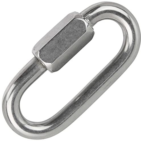 DERING Edelstahl Schraubverbinder 4 mm 10 Stück Kette Schnellverschluss Karabiner