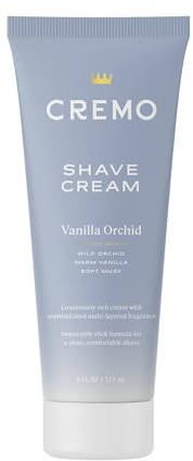 Cremo Women’s Shaving Cream Sensitive Skin, Moisturizing, Vanilla Orchid, Ultra-Slick Shave Cream for Women, Fights Nicks, Cuts and Razor Burn, 6 Fl Oz