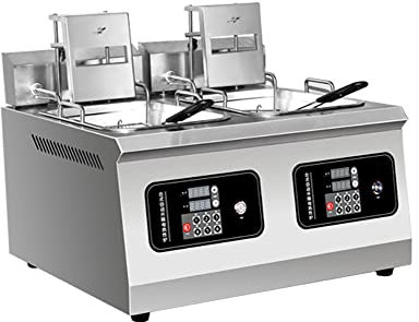 Friggitrice elettrica Friggitrice professionale a sollevamento automatico da 3500 W, friggitrice da appoggio da 14 litri con pannello intelligente, temporizzazione precisa e controllo della temperatur