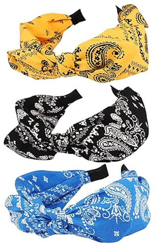 3Pcs Frauen breite Haarbänder rutschfestes Gewebe Haarbänder elastische Twist Stirnband breite Schleife Knoten Headwrap Alice Haar Bands für Frauen