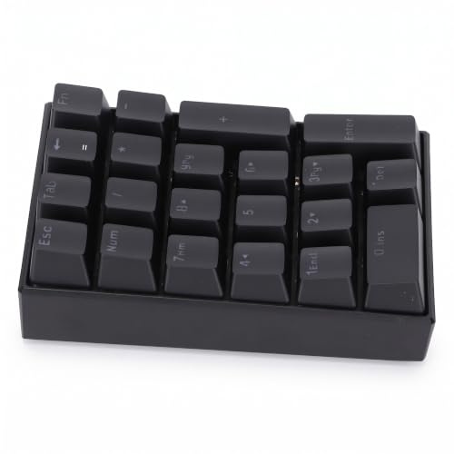 Bewinner Pavé Numérique Filaire, Pavé Numérique Mécanique Externe 21 Touches, Clavier Numérique Rétroéclairé sans Fondu, Clavier Numérique de Comptabilité Financière Portable pour