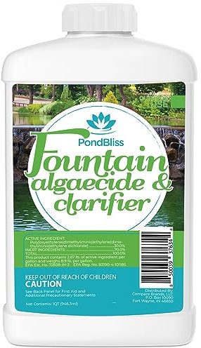 PondBliss Fountain Algaecide and Clarifier Controls and Cleans Algae - 32oz