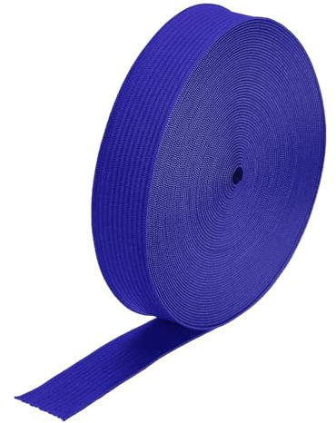 QUARKZMAN Cintas Elásticas para Coser 2cm(0.8) 10 Yardas Azul Marino Carrete de Elástico de Punto Alta Elasticidad para Pelucas, Cinturones, Pantalones