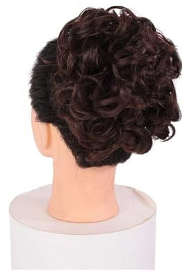 Postiche de chignon désordonné court désordonné plat peignes à cheveux pince en queue de cheval chouchou chignon chignon extension postiches synthétiques chignons plateau de cheveux queue de cheval