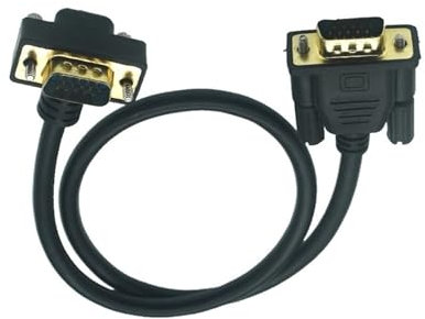 UNbit 10M 5M 0.5M Monitor VGA de 90 ° Ángulo Recto hacia Arriba y hacia Abajo Cable Adaptador Macho a Macho Recto Compatible con proyector Monitor de computadora HDT Cables (Color : Up Angled, Size