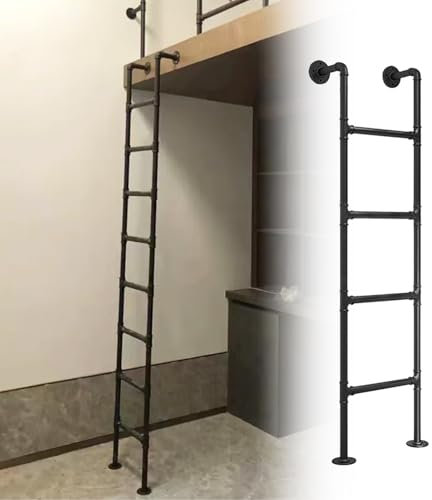 Scala retrattile resistente per soffitta con montaggio a parete, cantina, scala antincendio, accesso per garage e letto a castello, 150 cm