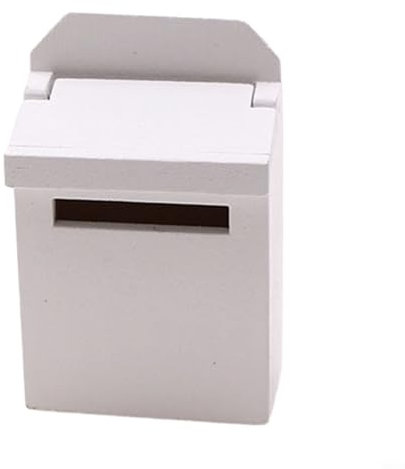 Boîte aux lettres miniature en bois authentique parfaitement adaptée à tous les types de travaux manuels créatifs (blanc)