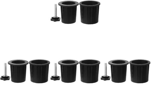 Sosoport 4 Juegos Paraguas Suelo pabellón Soportes Agujero Base de sombrilla pie de Parasol Cubierta del Orificio del paragüero Piezas de Repuesto para Soporte de Base de Patio Caucho Black