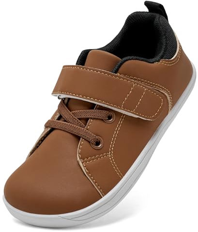 IceUnicorn Kinder Barfußschuhe Breite Barfuß Sneaker Jungen Mädchen Walking Schuhe Kleinkind Barfussschuhe Minimalistische(Dunkelbraun, 23EU)