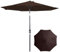ZIHQRgE Sombrilla de Mesa para Exteriores 270cm Parasol de Mercado con Botón de Inclinación y Manivela, 8 Varillas para Patio Jardín Terraza Piscina(Brown)