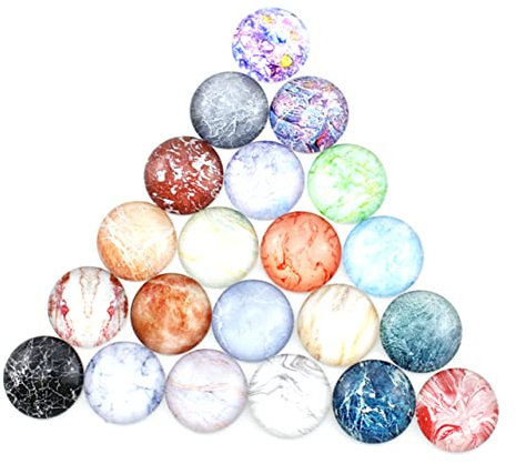 Gadpiparty 50 Piezas material de joyería de bricolaje joya de colores mármol Decorativo álbum de recortes parche de vidrio accesorios para manualidades DIY pegatina redonda vaso pegatinas