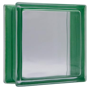 Basic Glasbaustein Vollsicht Reflex Reingrün, 19x19x8 cm - 6 Stück