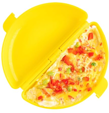 Padella per uova, cuociuova a microonde, in silicone senza BPA, con rivestimento antiaderente, per poché e uova strapazzate, veloce da cucina, facile da pulire, lavabile in lavastoviglie