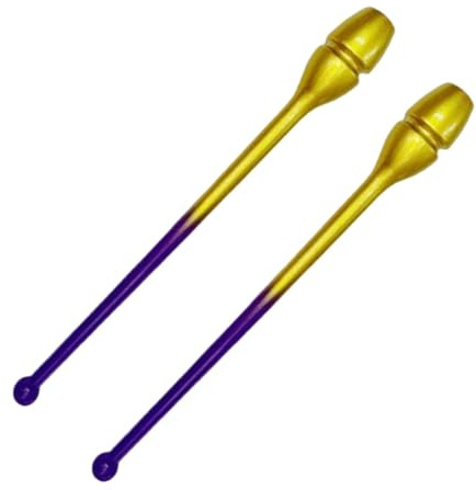 Fiocias 2 Stück Rhythmische Gymnastik Keulen, Connectable Trainingskeulen | Tanzkeulen Aus Widerstandsfähigem PP für Trainingseinheiten Aufführungen 45 cm Trainingsstab