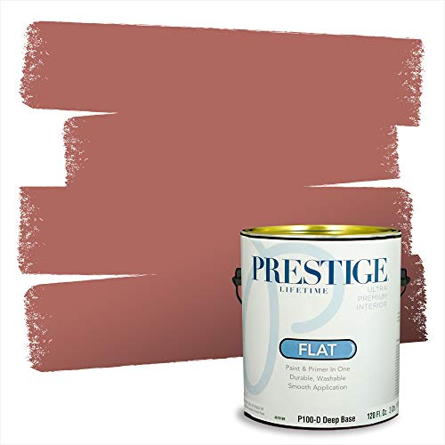 PRESTIGE Paints Interior Paint and Primer In One, 1-Gallon, Flat, Comparable Match of Benjamin Moore* Potters Wheel*