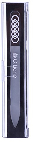 G.Liane Nagelfeile Mit Aluminium Etui - Glasnagelfeile Mit Kristallen – Kristall Glasfeile Maniküre Pediküre Für Frauen Männer Kinder – Für Natur Und Acrylnägel (Silver Celtic)