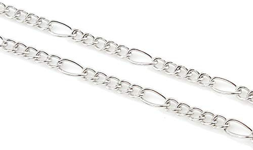 Perlin 3 Meter Gliederkette Link Kette Metallkette Oval Panzerkette 10mm Silber Schmuckkette Meterware zur Schmuckherstellung von Halsketten Armband DIY Basteln K14