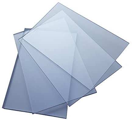 S-Polytec Polycarbonat PC Platte, MAKROLON LEXAN, PC Zuschnitt TRANSPARENT und GRAU, Stärke 3-8mm, VIELE Verschiedene Formate, beidseitiger UV-Schutz TOP QUALITÄT (100 x 50cm, 5mm)