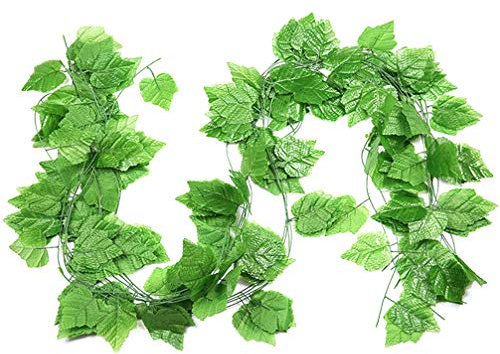 NUOBESTY 12 Pièces Décor Suspendu Rotin Artificiel Plante Artificielle Fausses Plantes Guirlande De Feuilles De Vigne Décoration De Mariage Plantes Vertes Fausse Feuille Lierre