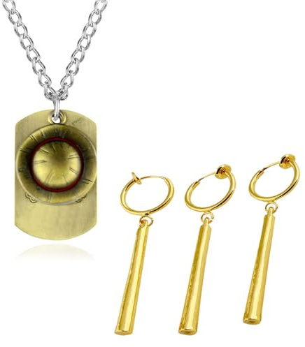 YouU Set di 4 gioielli con ciondolo a forma di scheletro di Rufcy, da donna, alla moda, con adesivi (non sono necessari fori per questi orecchini)