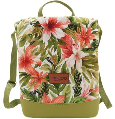 millybo BOOLI Turnbeutel Beuteltasche Sportbeutel Rucksack Damen Motiv Blumen Backpack Beutel (912.008)