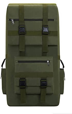 SHTGOI 120L Große Kapazität Taktische Rucksack Outdoor wasserdichte Klettertasche Armee Fan Wanderrucksack Reiserucksack Trekkingrucksack für Reisen Radfahren Klettern Armeegrün