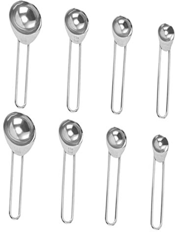 Garneck Edelstahl-backschaufel-set 8-teilig Messlöffel Für Die Küche Präzisions-messlöffelschaufeln Für Einfache Organisation