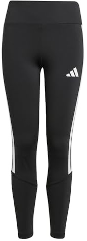 adidas Girl's Train Essentials 3-Stripes Leggings, Black/White, 9-10 Years
