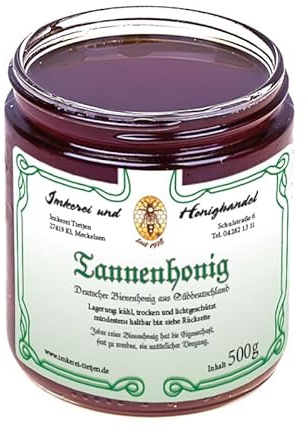 Imkerei Nordheide - Deutscher Tannenhonig 500g | malzig und flüssig | Berufsimkerei seit 1978