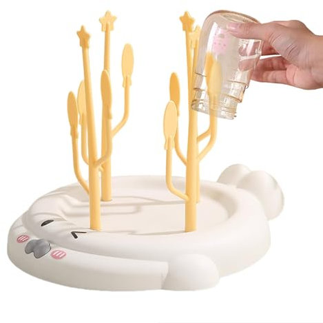 Abtropfgestell für Flaschen, Muttermilch, Baum-Design, platzsparend, aufrecht, platzsparend, Wasserflaschenständer, Ablage für Wasserbecher