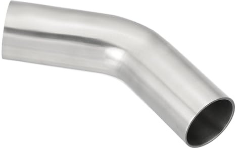 PATIKIL 45 Degree Bend Elbow, 1 1/4inch OD Sanitary Exhaust Pipe Elbow Intercooler Pipe Mandrel Elbow Connector Tube for Welding Brewery Equipment HVAC Stair Handrail, 1 Pcs
