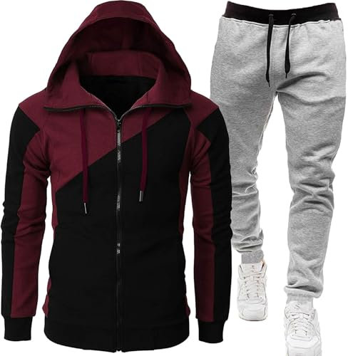 Kelandoom Survêtement Pour Homme,Pantalon De Travail Homme Peintre Tenue De Sport Respirant Plage Le Pantalon De Jogging Et La Veste Chemise Homme Blanche Manches Longues Jogging Camouflage Homme
