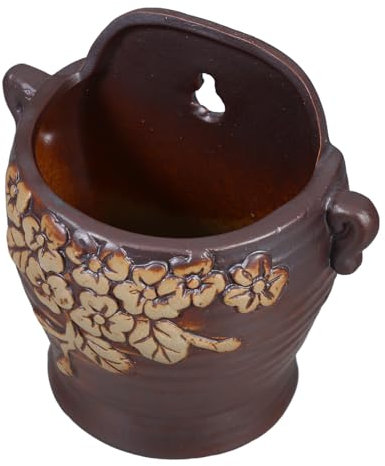 UPKOCH 1stück Vintage Hängender Keramik Wandblumentopf Retro Blumenampel Für Sukkulenten Und Pflanzen Wanddekoration Für Zuhause Und Büro Einfache