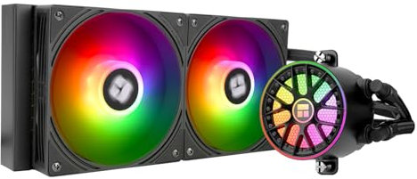 Thermalright Aqua Elite 240 V6 ARGB Black-CPU Liquid Cooler, Efficient PWM Controlled Pump,for AM4/AM5,Intel LGA1150/1151/1200/1851/1700,Integrated Water-Cooled Radiator-Black