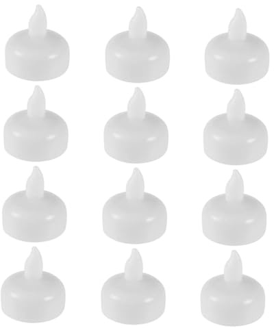 NUOBESTY 12piezas Velas Flotantes Led Impermeables Sin Llama Con Pilas Para Decoración De Bodas y Celebraciones