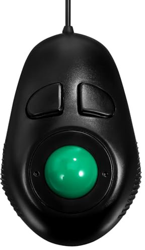 Yardenfun Mini Ratón Trackball USB Control Pulgar Diseño Ergonómico para Manejo Cómodo Restricciones De