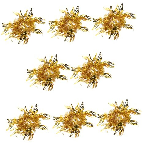 Garneck 8stücke Goldene Pompons Fürs Cheerleading Leichte Requisite Für Sportveranstaltungen Cheerleader-zubehör Für Outdoor-aktivitäten Und Tanzgruppen