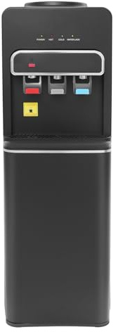 500 W Fuente de agua Dispensador de enfriador de agua sobre pie Enfriador de agua independiente Refrigeración/Calefacción para cocina, oficina, dormitorio (Negro)