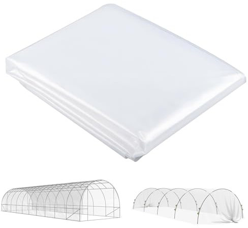DecHome - Copertura per Serra 6x10 m di Ricambio Telo per Serre a Tunnel in PP Anti UV e Impermeabile Trasparente