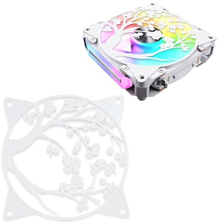 SplashNColor Cherry Blossom Fan Cover Compatible with Noctua and Other CPU Coolers & Fans, ARGB 120mm Quiet PC Case Accessories, Gaming Desktop Computer Setup Decor