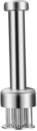 ROMISBABA Stainless Steel Meat Tenderizer Needle Tool with Non-Slip Handle for Fibrous Meats Like Beef Pork Chicken Fish Easy Kitchen Supply for Tenderizing and Enhancing Flavor