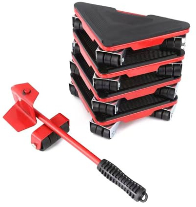 Transportador de Mobiliario. Elevador de Carga con Ruedas. Herramienta de Elevación de Muebles. Ruedas para Transportar en Hogar, Mudanzas, Almacén. Set de Transporte de Objetos hasta 200 Kg.