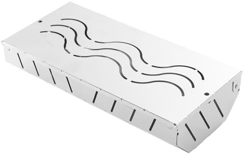 Räucherbox, Räucherbox aus Edelstahl, Holzkohlegrill-Zubehör mit Deckel, Holzkohlehalter für Außengrill, funktioniert mit Holzspänen, fügt geräucherten Grillgeschmack für Hinterhofpartys hinzu