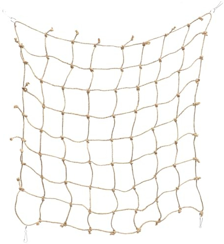 MINAOLULUS Hamster Kletternetz aus Langlebigem Jute Seil mit Haken Kletternetz für Papageien Eichhörnchen Kleintiere Sicheres Vogelspielzeug für Drinnen und Draußen