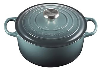 Le Creuset Cocotte redonda de hierro fundido, 24 cm, 4.2 L, Todas Las Fuentes de Calor Incluida la inducción, Ocean, 21177243602430