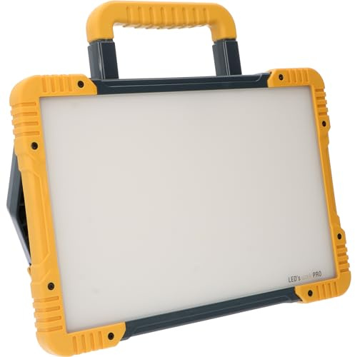 LED's work 0300812 LED-Baustrahler mit zwei Steckdosen 60W kaltweiß IK08 5m Zuleitung IP54