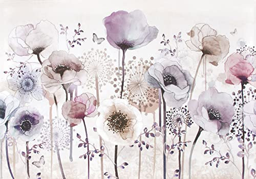 Photo Wallpaper Geometric Lilac Floral Retro Wallpaper 3D Non-Woven Premium Mural Wall Mutals Giant Poster Decoration Picture 250x175cm