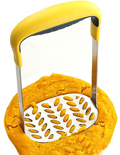 FUYTERY Kartoffelstampfer Edelstahl Lebensmittel Gemüse Heavy Duty Stampfer Küchenwerkzeug