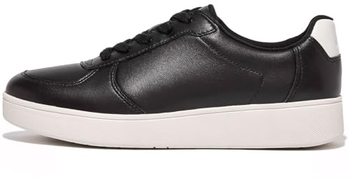 Fitflop Damen Rally Leather Panel Sneakers, Schwarz, 36 EU